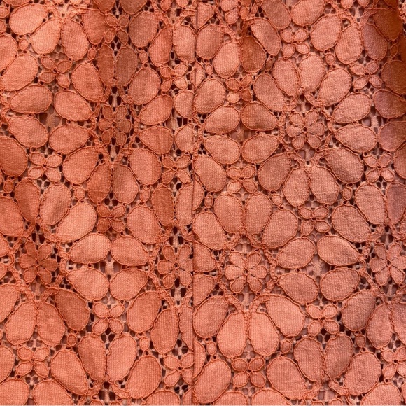 ZARA Basic Collection Coral Lace Midi Dress – Size L – Short Sleeve Fit & Flare - Picture 10 of 16